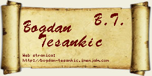 Bogdan Tešankić vizit kartica